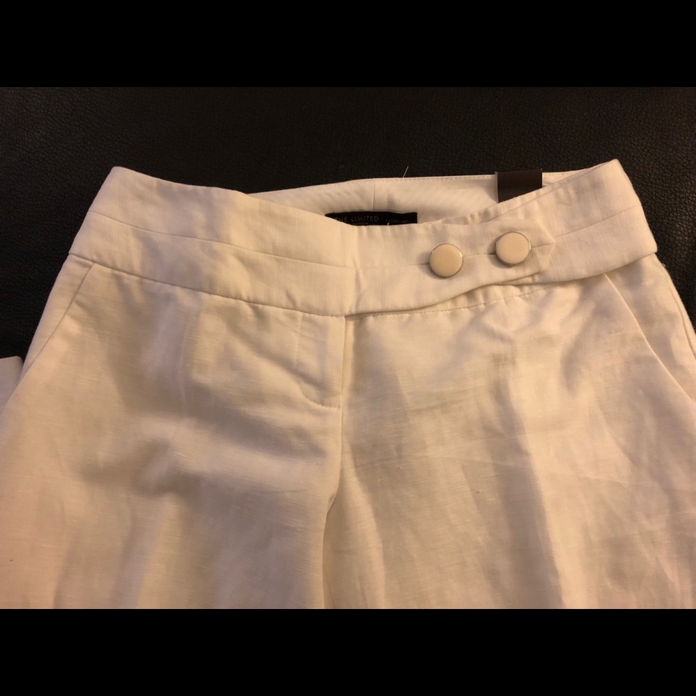NWT: white linen dress pants - Picture 5 of 7